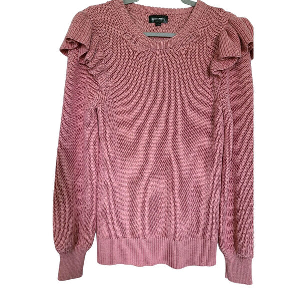 Summersalt The Flirty Ruffle Sleeve Sweater Relaxed Fit Size Small Pink - Picture 3 of 6